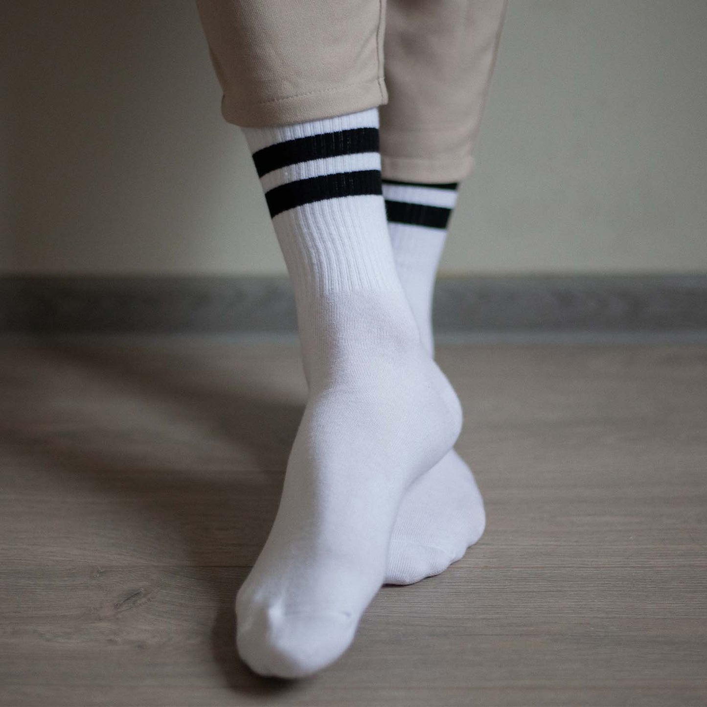 White Essential (black stripes)